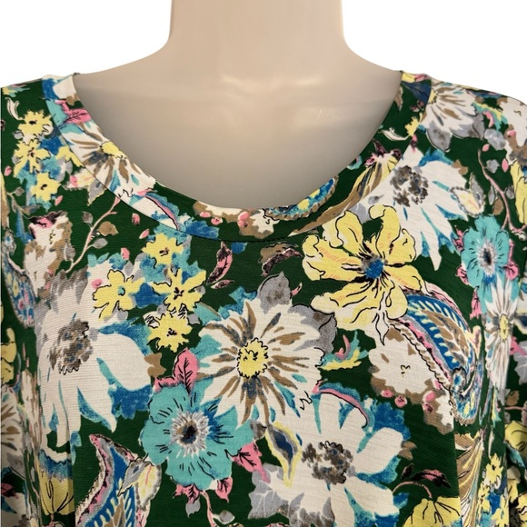 GORGEOUS Floral 3/4 Sleeve Tunic Top SPRING/SUMMER    XL/1X    #7 - Picture 3 of 7